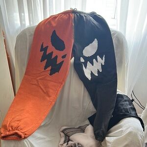 Orange and Black Halloween Sweatpants